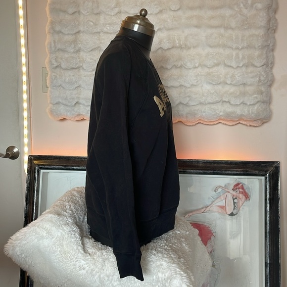 Black Sweatshirt with Gold 'AMOUR' Print - Picture 6 of 8